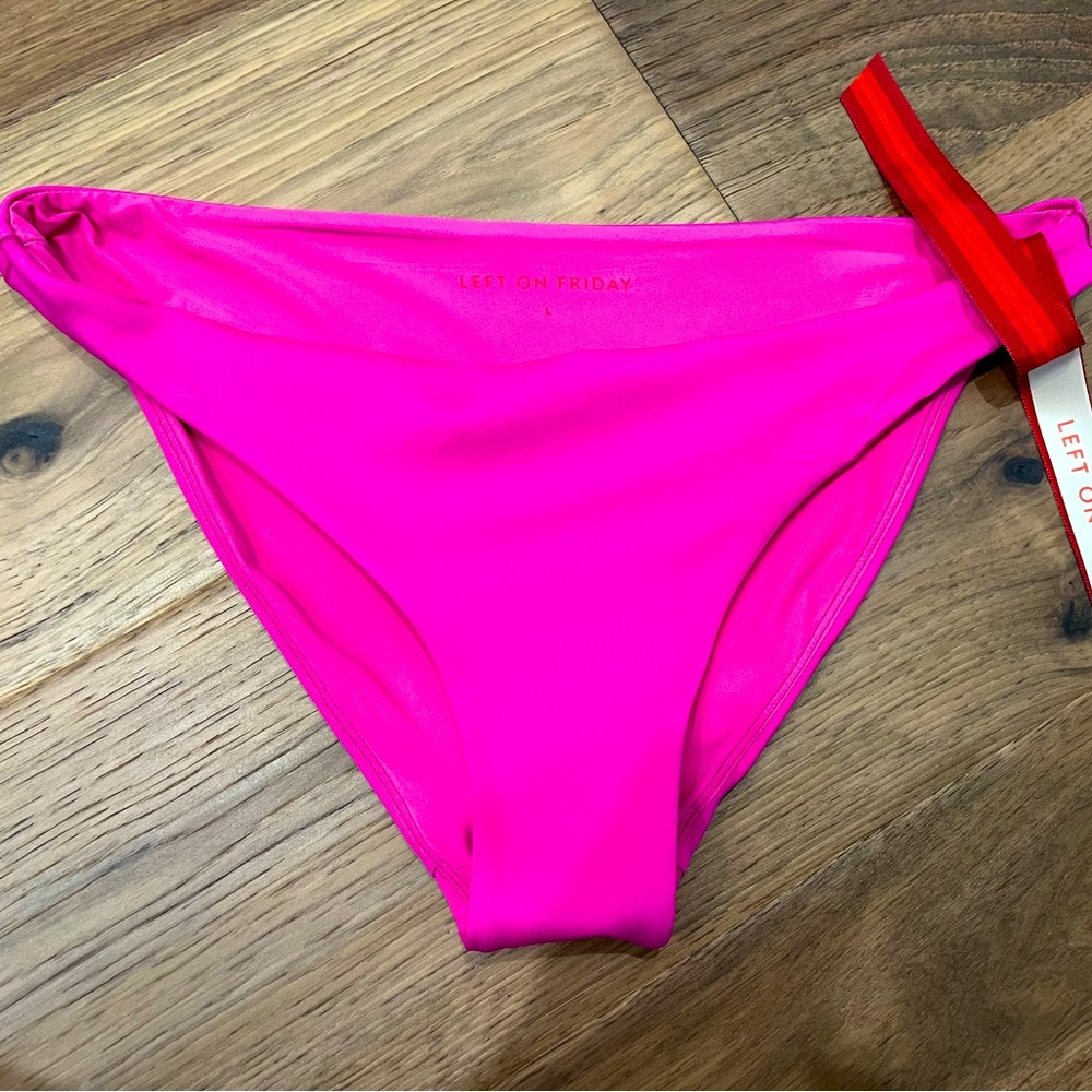 NWT - Left On Friday Hot Pink Wear To Swim Bottom